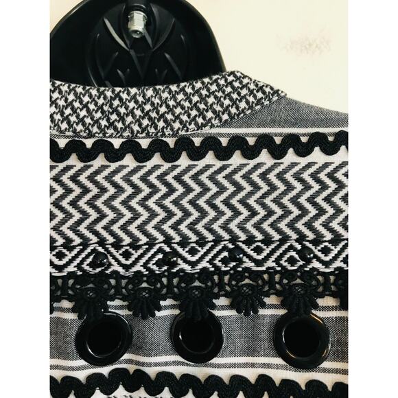 DodoBarOr Peasant Top Nathaniel Cotton V-Neck Boho Festival Pom Pom Girlcore, M - Picture 8 of 14